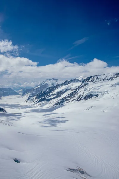 Glaciar Aletsch Região Jungfrau Parte Dos Alpes Suíços Swizerland Grande — Fotografia de Stock