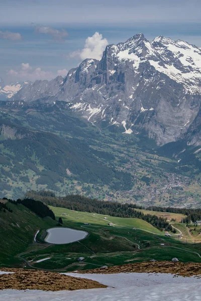 Uitzicht Vanuit Lucht Vanaf Het Royal Walk Viewpoint Mannlichen Zwitserse — Stockfoto