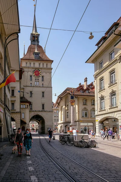 Kafigturm Eski Kentteki Ortaçağ Saat Kulesi Tarihi Kent Eski Cezaevi — Stok fotoğraf