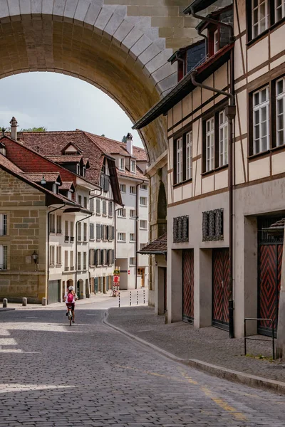Tradiční Dřevěné Domy Centrum Města Bern Švýcarsko Unesco — Stock fotografie