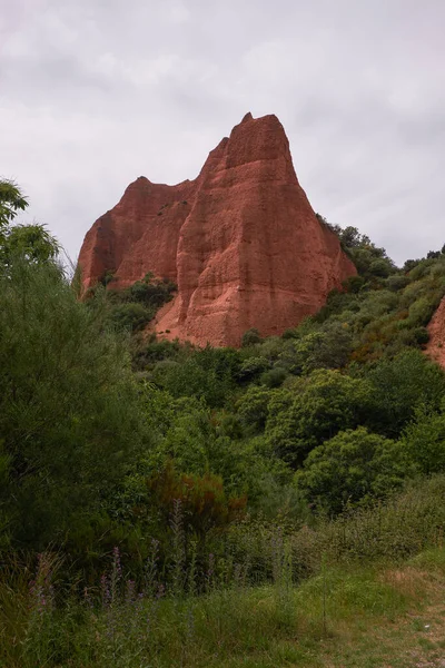 Cueva Formación Roca Las Medulas Patrimonio Unesco Histórico Yacimiento Minero — Foto de Stock