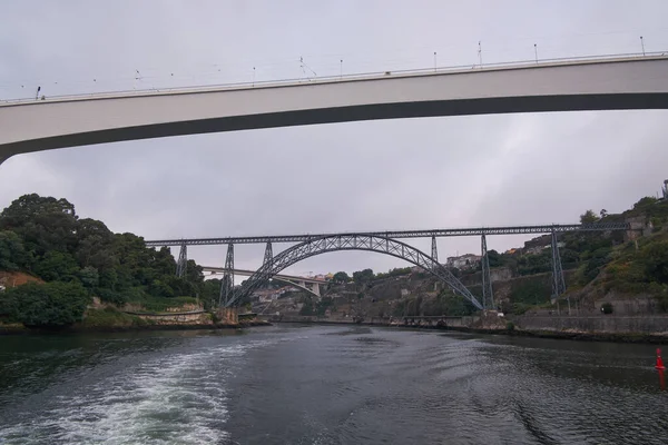 Ponte Maria Pia Ponte Dona Maria Pia Sul Fiume Douro — Foto Stock