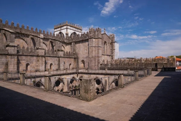 Vista Aérea Cidade Alto Das Torres Catedral Católica Romana Porto — Fotografia de Stock