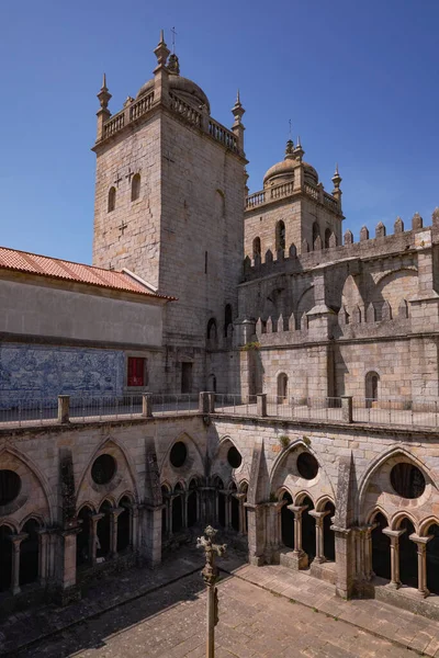 Uitzicht Vanuit Lucht Stad Vanaf Torens Kathedraal Porto Portugal — Stockfoto
