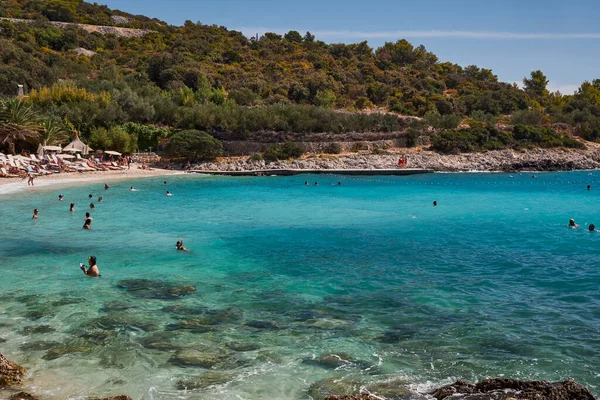 Yazın Güzel Pokonji Dol Sahili - Hvar Adası, Hırvatistan