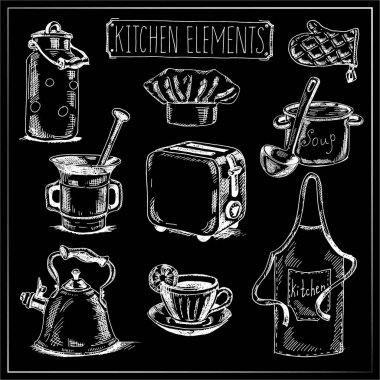 Pişirmek ve pişirmek için farklı aksesuarlar.