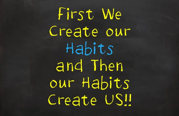 First Create Habits — Stock Photo, Image