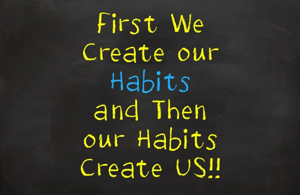 First Create Habits Stock Photo
