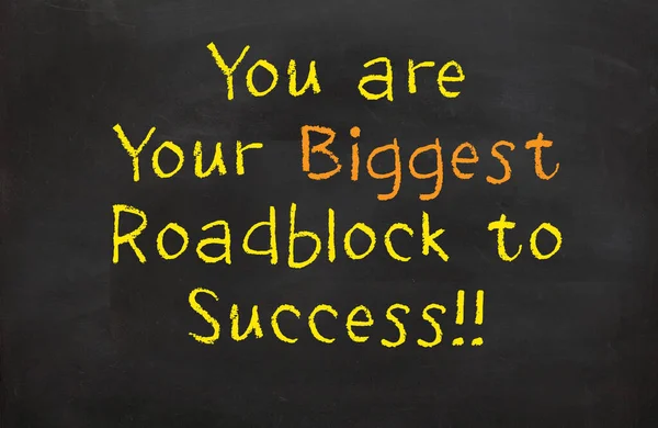 You Your Biggest Roadblock Success Stock Image