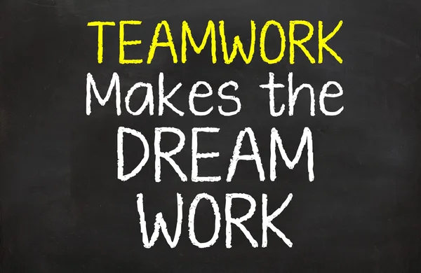Teamwerk maken de droom werken — Stockfoto