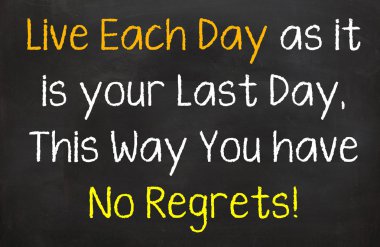 Live each day as your last clipart