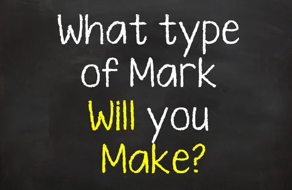 What type of mark will you make — Stock Photo, Image