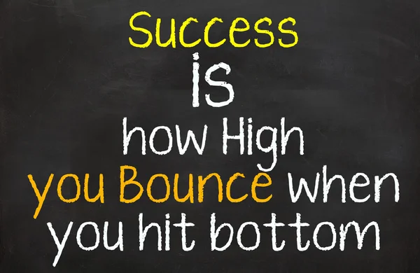 Success is how high you bounce back — Stock Photo, Image