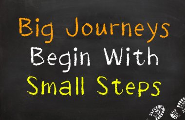 Big Journeys Start with Small Steps clipart