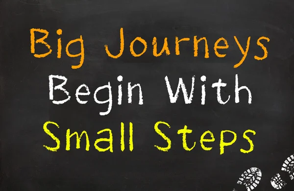 Big Journeys Start with Small Steps — Stock Photo, Image