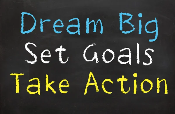 Dream Big Set Goals Take Action — Stock Photo, Image