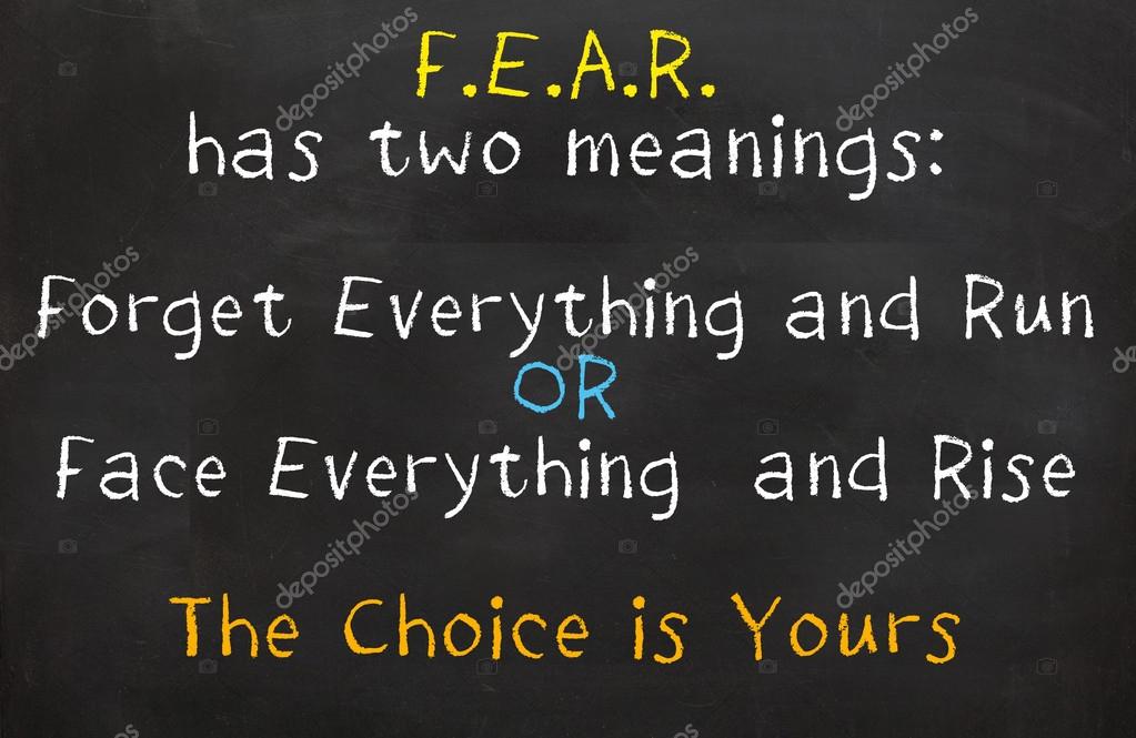 Images fear has two meanings Fear has Two Meanings — Stock Photo