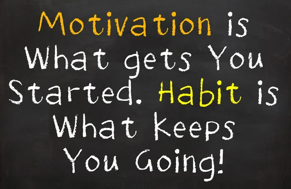 Motivación a los hábitos — Foto de Stock