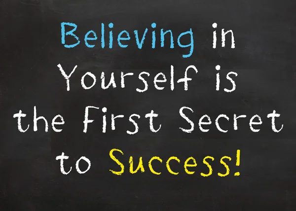 Creer en ti mismo es el Primer Secreto — Foto de Stock