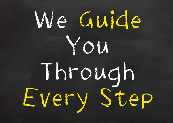 Nós guiamos você através de cada passo — Fotografia de Stock