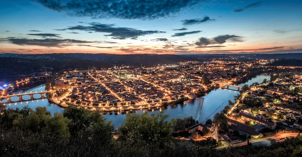 Cahors paysage la nuit Images De Stock Libres De Droits