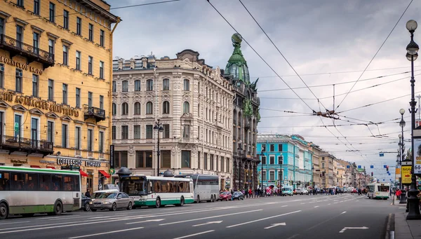 Prospettiva Nevsky a San Pietroburgo — Foto Stock