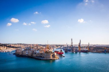 Malta - Valletta Limanı Görünümü