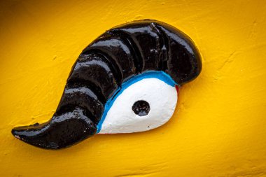 Malta - Marsaxlockk tekne detayı. Iuzzu adında tipik tekneler. Kopya Hakları diye bir şey yok.!