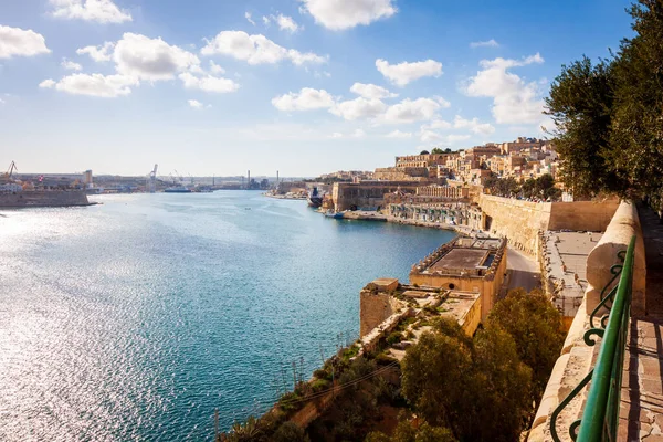 Malta Blick Auf Den Hafen Von Valletta — Stockfoto