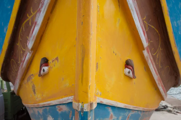 Luzzu Barco Típico Malta Para Pescadores Muitos Deles Marsaxlockk — Fotografia de Stock