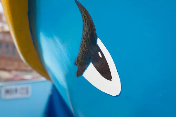 Malta Marsaxlockk Boot Detail Sehr Berühmtes Und Typisches Design — Stockfoto