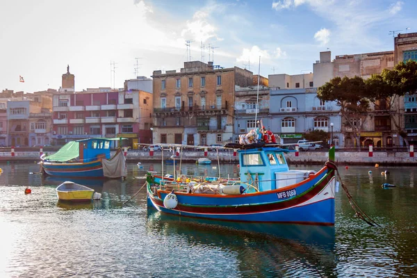 Luzzu Boot Hafen Von Malta Sehr Typisch Reiseziel — Stockfoto