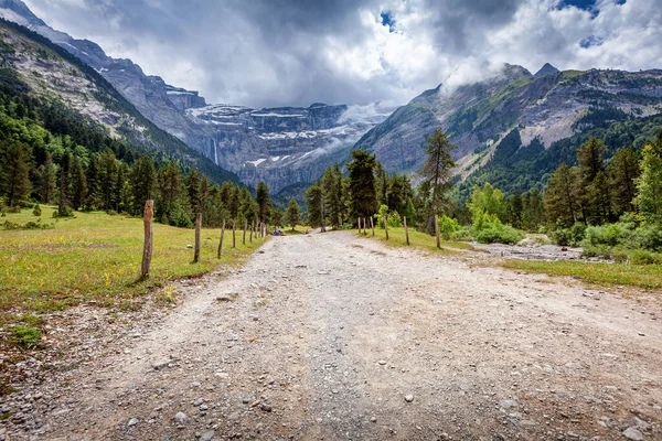 Cirque Gavarnie Циркуль Центре Пиренеев Юго Западе Франции Недалеко Границы — стоковое фото