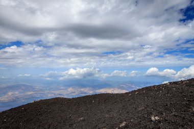Etna Dağı çorak manzara