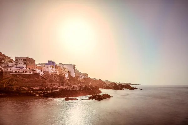 Puerto de Santiago, napnyugtakor a Tenerife — Stock Fotó