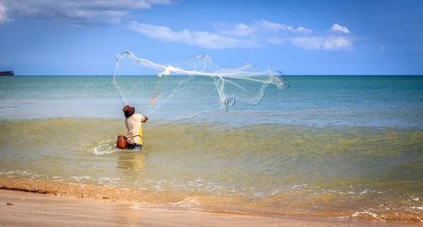 Pescador balinês tradicional — Fotografia de Stock