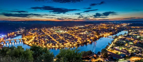 Cahors krajina při západu slunce — Stock fotografie