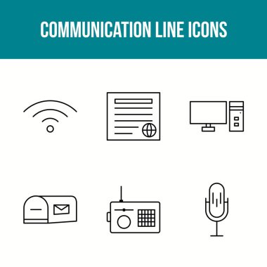 Eşsiz İletişim Satırı Vektör Simgesi Ayarları