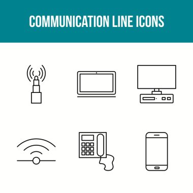 Eşsiz İletişim Satırı Vektör Simgesi Ayarları