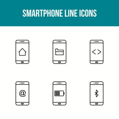 Akıllı Telefon ve Mobil Uygulamalar Vektör Simgesi Ayarları