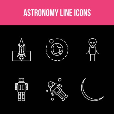 Eşsiz Astronomi Satır Vektörü Simgesi Ayarları