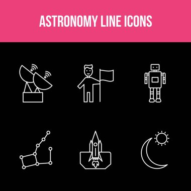 Eşsiz Astronomi Satır Vektörü Simgesi Ayarları