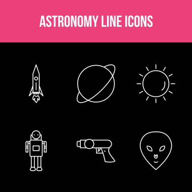 Eşsiz Astronomi Satır Vektörü Simgesi Ayarları