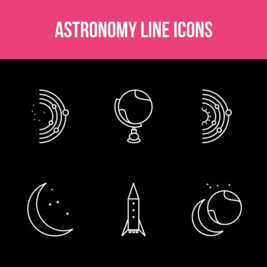 Eşsiz Astronomi Satır Vektörü Simgesi Ayarları