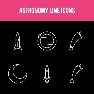 Eşsiz Astronomi Satır Vektörü Simgesi Ayarları