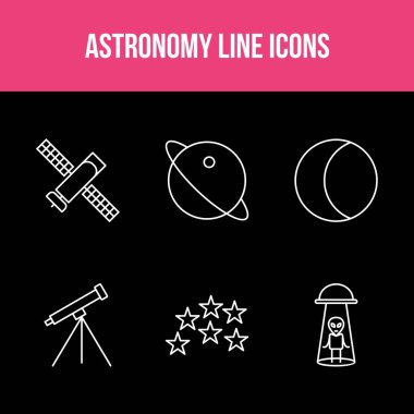 Eşsiz Astronomi Satır Vektörü Simgesi Ayarları