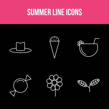 Eşsiz Yaz Satırı Vektör Simgesi Ayarları