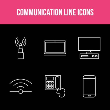 Eşsiz İletişim Satırı Vektör Simgesi Ayarları
