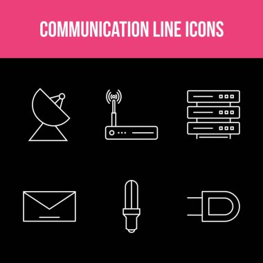 Eşsiz İletişim Satırı Vektör Simgesi Ayarları