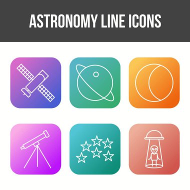 Eşsiz Astronomi Satır Vektörü Simgesi Ayarları